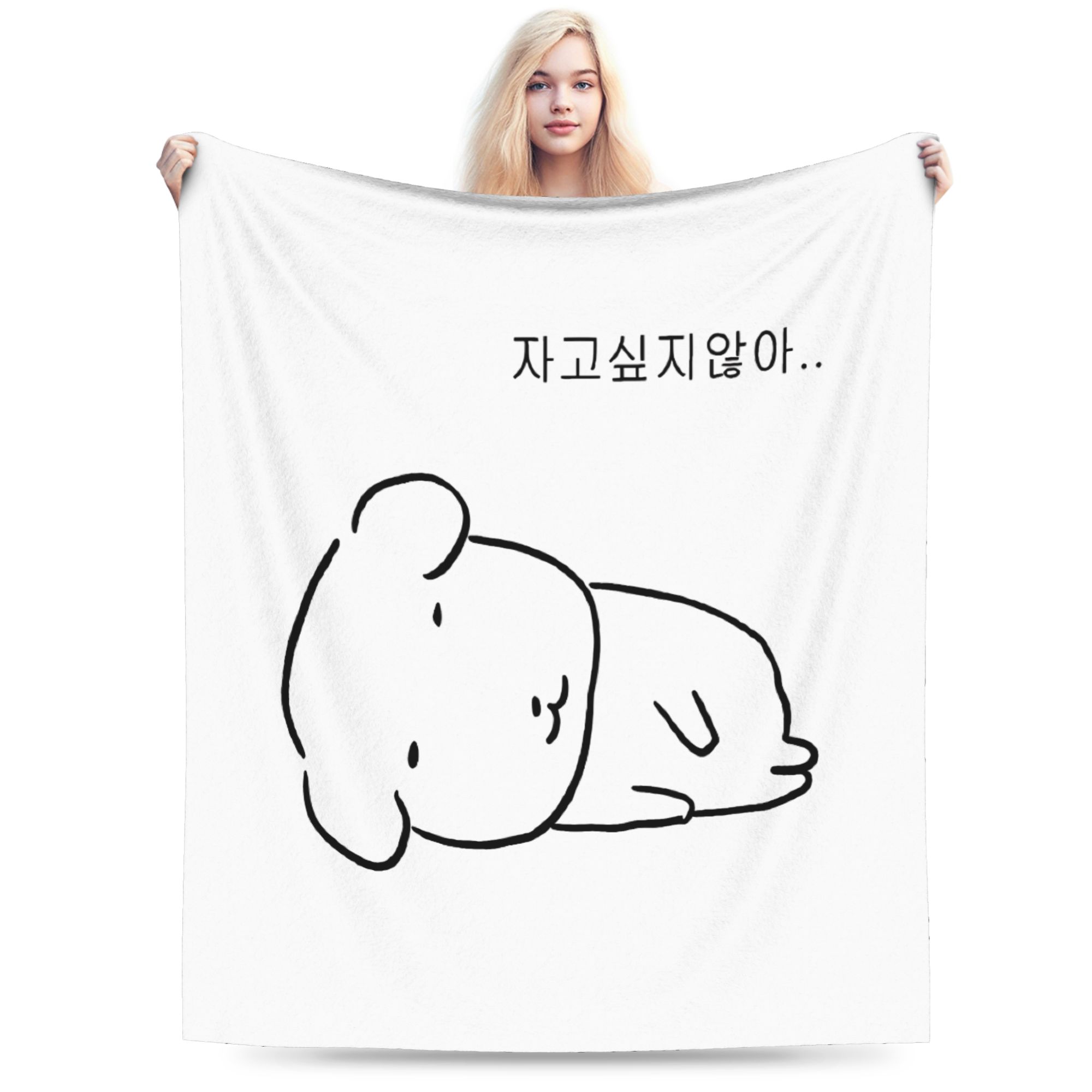 Cashmere Throw Blanket - Sevimli GANADI Yumuşak Battaniye Estetik Seyahat