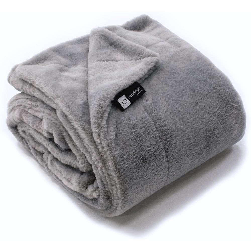 Cashmere Throw Blanket - Minky Designs Kül Grisi Minky Battaniye