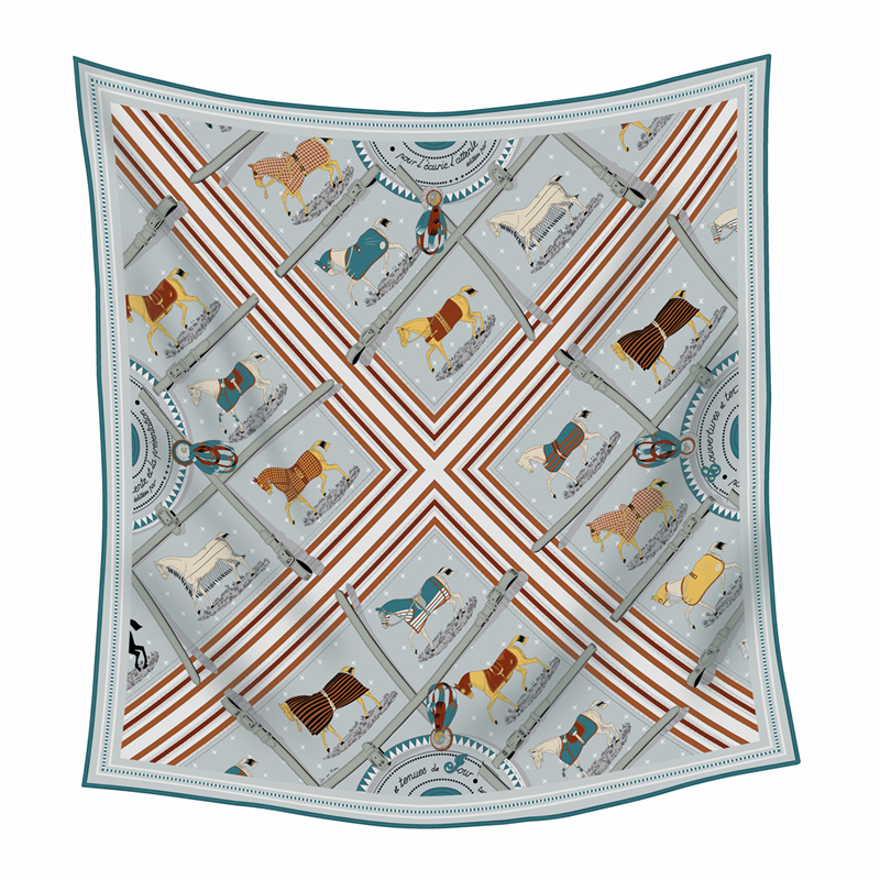 Cashmere Throw Blanket - 90CM Moda Baskılı Kaşmir İpek Eşarp