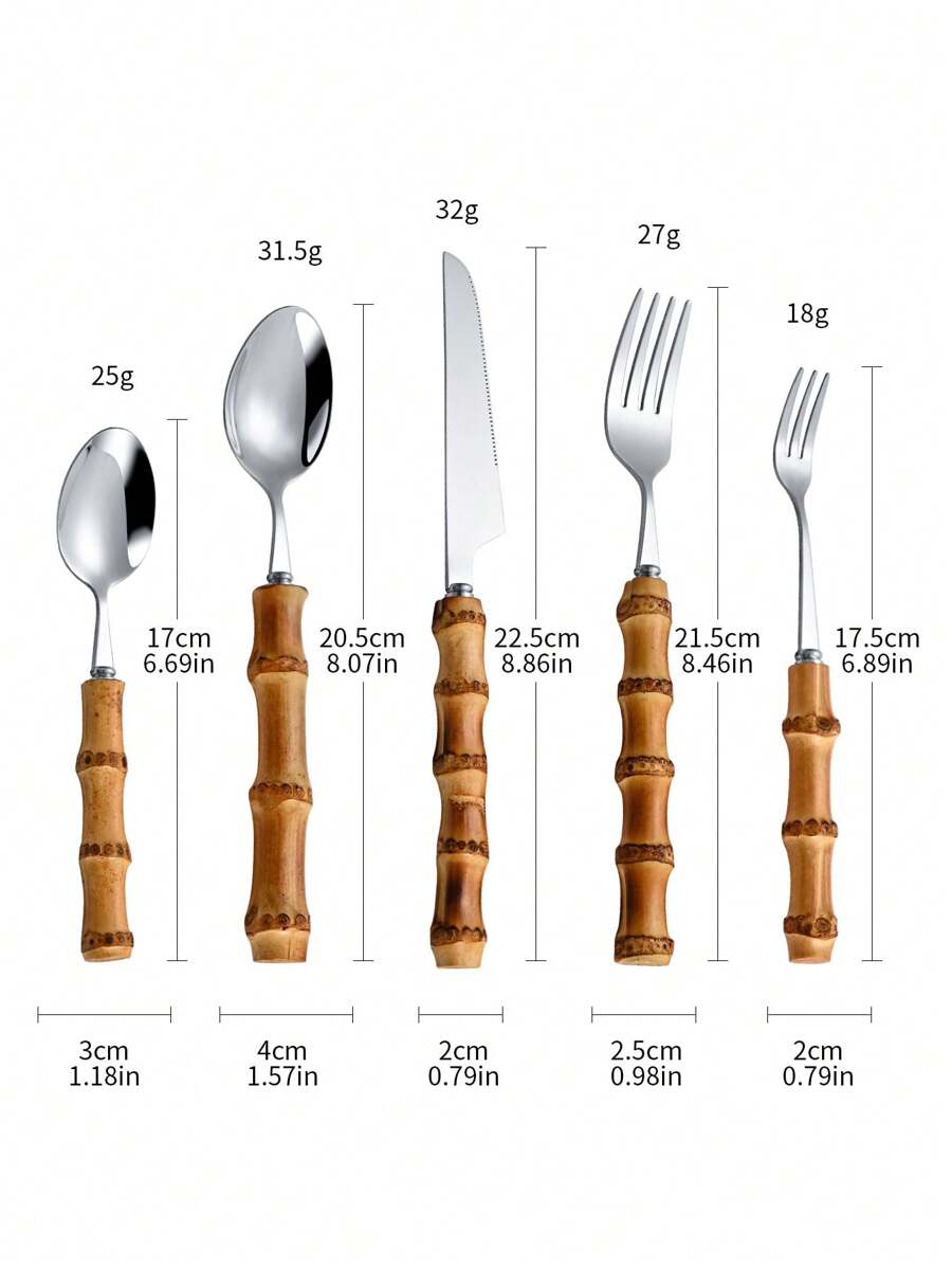 30 parçalı paslanmaz çelik çat - Bamboo Cutlery Set incelemesi ve fiyatı