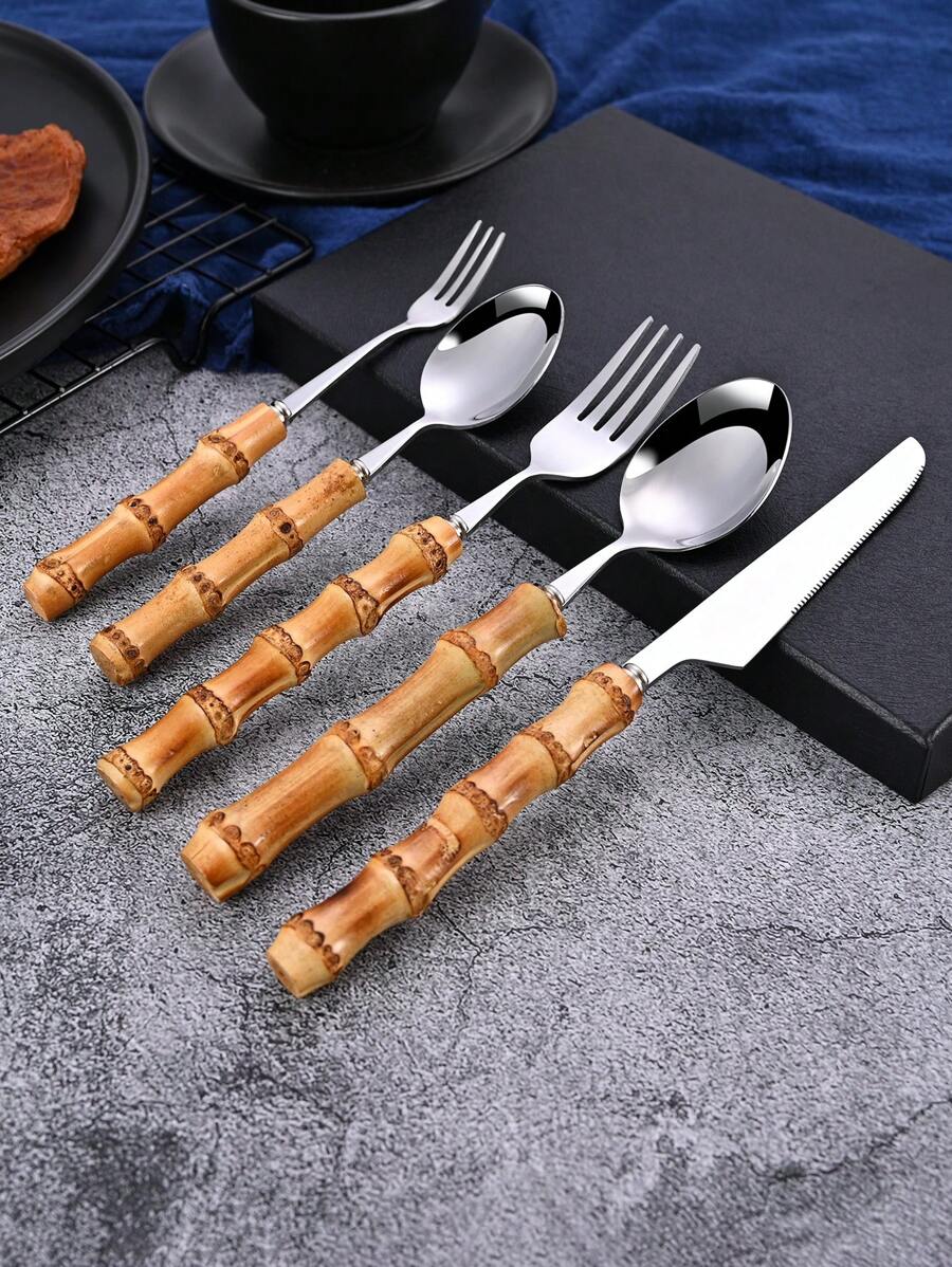 30 parçalı paslanmaz çelik çat - Bamboo Cutlery Set incelemesi ve fiyatı