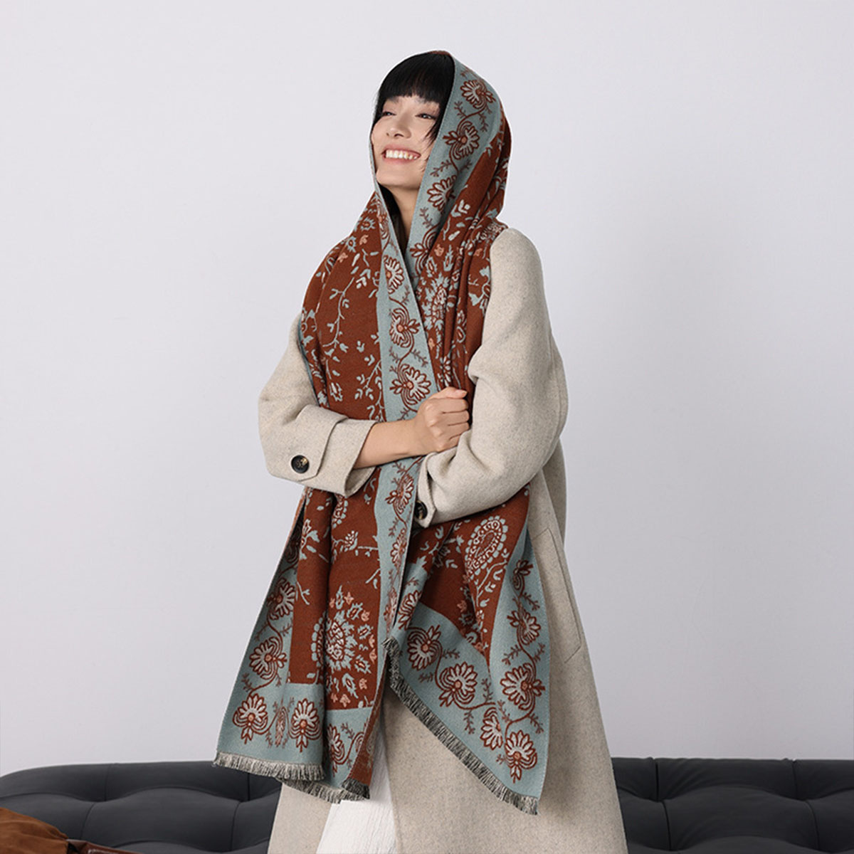 Lüks Kışlık Suni Kaşmir Kaju D - Cashmere Throw Blanket incelemesi ve fiyatı