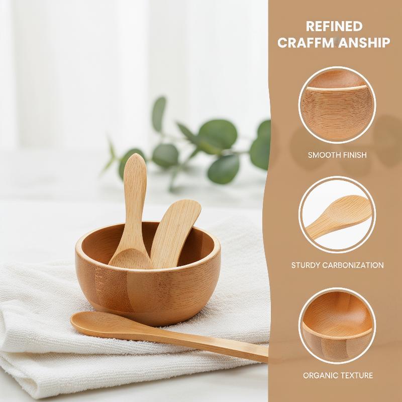 3'lü Mini Boy Bambu DIY Yüz Ma - Bamboo Cutlery Set incelemesi ve fiyatı